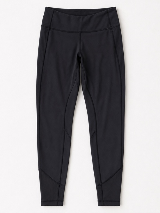 lululemon athletica Pants - Lululemon Black High Rise Leggings Women’s Size 4 Ridded Detail Athletic Yoga